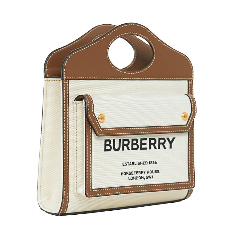 中古 バーバリー BURBERRY ミニ ポケットバッグ 2way ショルダーバッグ 80393611 キャンバス レザー オフ daisinyoko-10009114 大進洋行 サンプル画像2