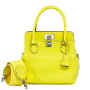 【美品】HERMES エルメス ツールボックス 20 ハンドバッグ 2way ショルダーバッグ D刻 スイフト ライム イエロー系 シルバー金具 レディースバッ...