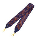 HERMES エルメス ショルダーストラップ バンドリエール サングル ジグザグ 50mm トワル スイフト ブルーアンクル ゴールド ゴールド金具 D刻 バッ...