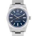【ほぼ未使用品】 ROLEX ロレックス オイスターパーペチュアル34 メンズ レディース ユニセックス ボーイズ 腕時計 124200 ブルー文字盤 ステンレ...