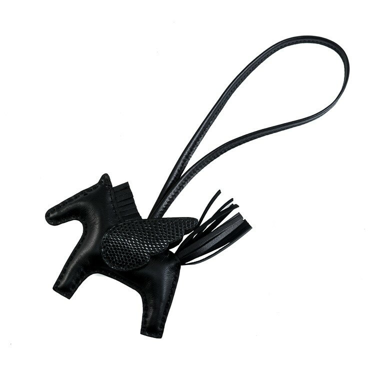 【未使用品】HERMES エルメス バッグチャーム ロデオ ペガサス PM タッチ H083176CAAA アニョーミロ リザード ソーブラック Z刻 バッグ用アクセサリー ブランド小物 5s24613J【中古】のサムネイル