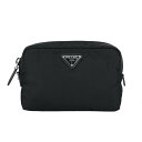 【美品】PRADA プラダ Re-Nylon ポーチ SEA BEYOND 1NE021 リナイロン ネロ ブラック 小物入れ コスメポーチ マルチケース 5s...