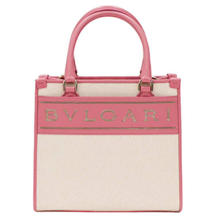 【極美品】BVLGARI ロゴ レディースバッグ 2WAYバッグ ハンドバッグ ショルダーバ...