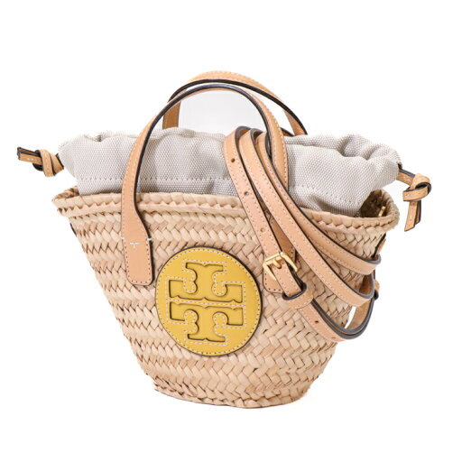 【美品】TORY BURCH エラ ストロー ミニ バスケット レディースバッグ カゴバッグ ショルダーバッグ ハンドバッグ 10005626 ストロー コットンキャンバス レザー マスタード ナチュラルベージュ 5241217M 【中古】 【美品】TORY BURCH エラ ストロー ミニ バスケット レディースバッグ カゴバッグ ショルダーバッグ ハンドバッグ 10005626 ストロー コットンキャンバス レザー マスタード ナチュラルベージュ 5241217M 【中古】