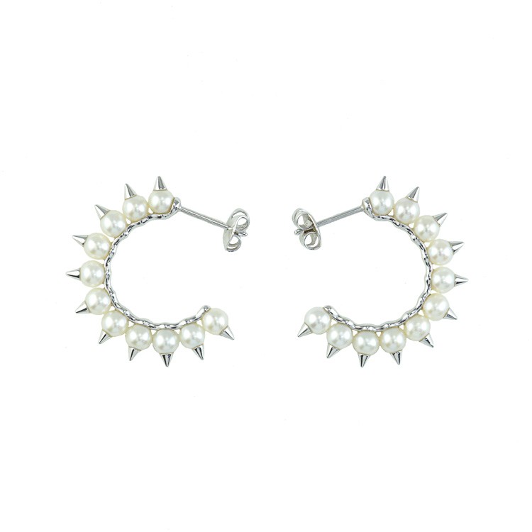 【美品】TASAKI デインジャー トライブ ピアス EC-3780 750 K18 ホワイトゴールド パール11P 真珠 ブランドジュエリー 5s34321J【中古】のサムネイル