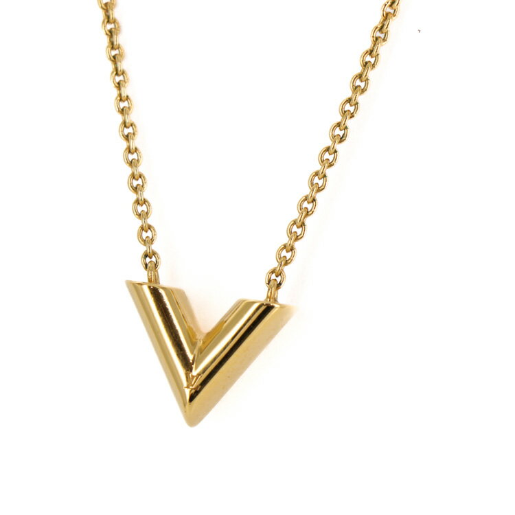 【中古】ルイヴィトン エッセンシャルV ネックレス レディースアクセサリー M61083 メッキ ゴールド 5031615M