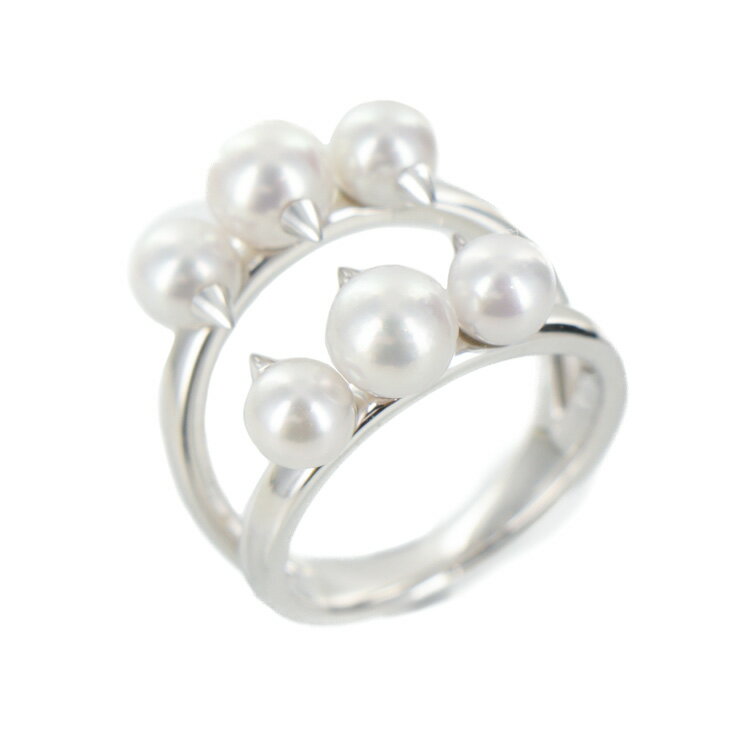 TASAKI タサキ デインジャー シグネチャー リング パール あこや真珠 R4497 18KWG 750 ホワイトゴールド シルバー ブランドジュエリー 5183520JK【中古】のサムネイル