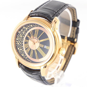 【中古】時計　腕時計　メンズ腕時計　オーデマピゲ　AUDEMARS PIGUET　ミレネリー1533OR.OO.D002CR.01　自動巻　K18　18金ゴールド　ブラック革ベルト　黒文字盤　メンズウォッチ