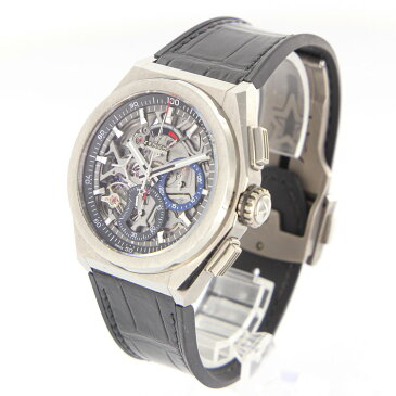 【メンズ】【時計】【送料無料】【中古】【ゼニス】デファイ エルプリメロ21 DEFY ELPRIMERO21 95.9000.9004/78.R582 自動巻 チタン 革ベルト クロノグラフ