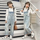 送料無料 サロペット ジーンズ 子供服 オーバーオール デニム キッズ デニムパンツ デニムオールインワン ロングパンツ オーバーオール カジュアル ベビー ジ...