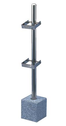 ステンレス塔ば立　1本柱（石台は別売）