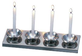 ステンレスローソク立　4本立