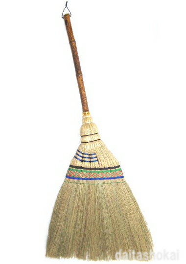 つくば手編短柄座敷ほうき（青）