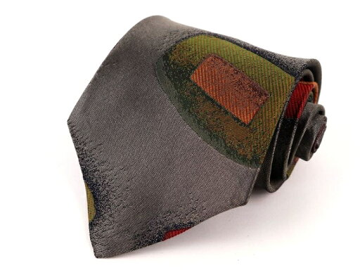 ミッソーニ ネクタイ パネル柄 高級 シルク イタリア生地 日本製 メンズ グレー Missoni 【中古】 ミッソーニ ネクタイ パネル柄 高級 シルク イタリア生地 日本製 メンズ グレー Missoni 【中古】