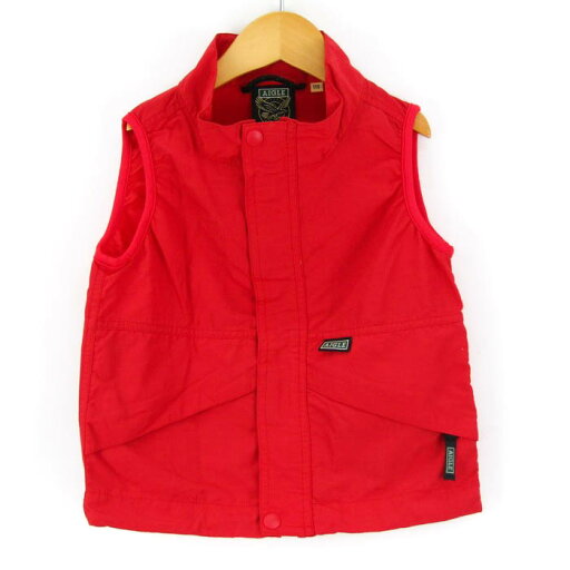 エーグル ナイロンベスト スタンドカラー ジップジャケット アウター 登山 アウトドア キッズ 男の子用 110サイズ レッド AIGLE 【中古】 エーグル ナイロンベスト スタンドカラー ジップジャケット アウター 登山 アウトドア キッズ 男の子用 110サイズ レッド AIGLE 【中古】
