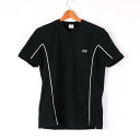 【全品39%OFFクーポン 5/14 10:59 まで】アルマーニエクスチェンジ 半袖Tシャツ ロゴT Vネック ライン トップス ストレッチ レディース Mサイズ ブラック ARMANI EXCHANGE 【中古】