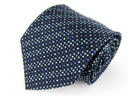 アクアスキュータム ブランドネクタイ スクエア柄 グラデーション シルク 日本製 メンズ ネイビー Aquascutum 【中古】 アクアスキュータム ブランドネクタイ スクエア柄 グラデーション シルク 日本製 メンズ ネイビー Aquascutum 【中古】