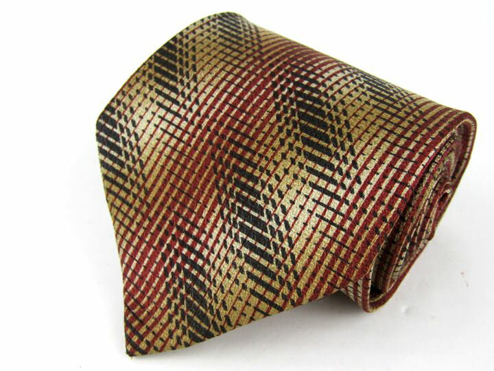 ミッソーニ ブランドネクタイ 総柄 グラデーション シルク イタリア生地 メンズ ブラウン Missoni 【中古】