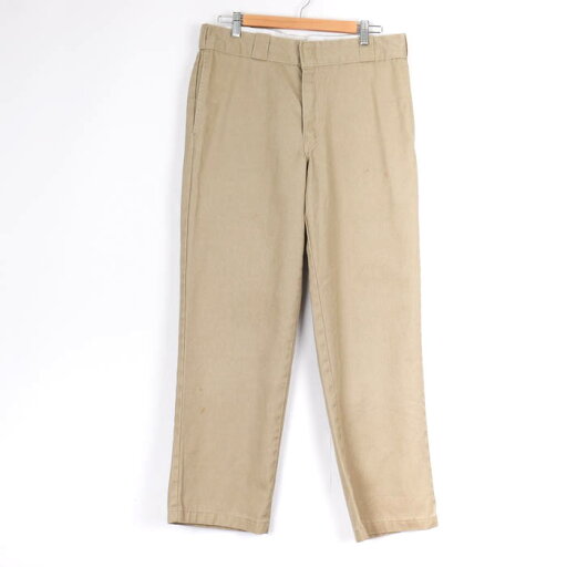 ディッキーズ ワークパンツ ペインターパンツ ワンポイントロゴ ボトムス アメリカ古着 L相当 メンズ ベージュ Dickies 【中古】 ディッキーズ ワークパンツ ペインターパンツ ワンポイントロゴ ボトムス アメリカ古着 L相当 メンズ ベージュ Dickies 【中古】