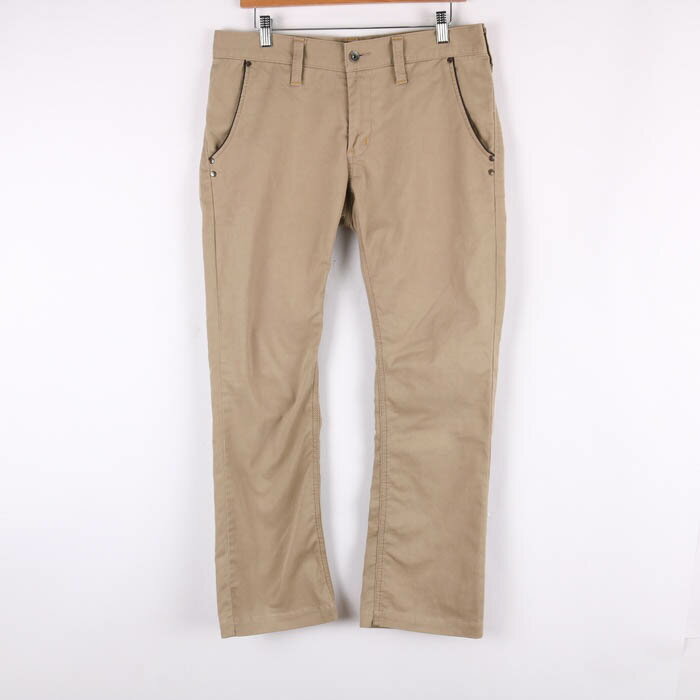 エドウィン ロングパンツ ストレッチ 無地 シンプル ボトムス メンズ Mサイズ ベージュ EDWIN 【中古】