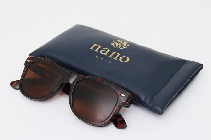 ナノユニバース サングラス ウェリントン フルリム nano BASE ブランド アイウェア メンズ ブラウン nano universe 【中古】