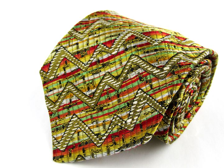 ミッソーニ ブランドネクタイ 総柄 ジグザグ シルク イタリア生地 メンズ マルチカラー Missoni 【中古】
