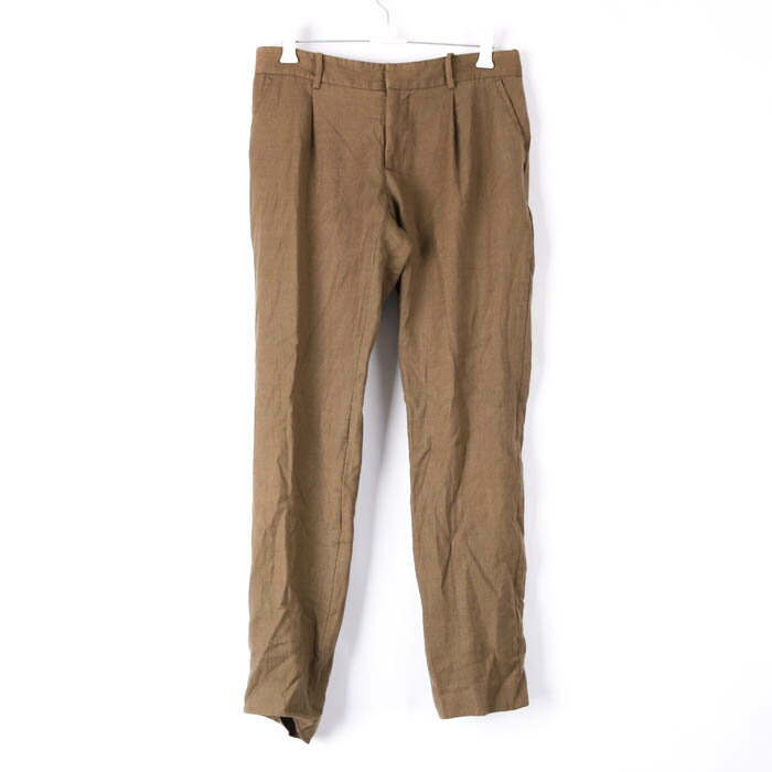 ユナイテッドアローズ グリーンレーベルリラクシング ロングパンツ ストレッチ ウール混 レディース 36サイズ ブラウン UNITED ARROWS 【中古】