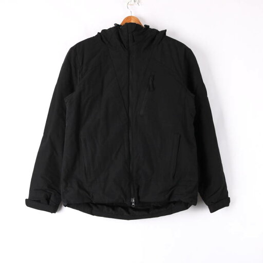 ザショップティーケー 中綿ジャケット ナイロン フード付き ジャンパー アウター メンズ Mサイズ ブラック THE SHOP TK 【中古】 ザショップティーケー 中綿ジャケット ナイロン フード付き ジャンパー アウター メンズ Mサイズ ブラック THE SHOP TK 【中古】