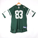 【全品39%OFFクーポン 5/14 10:59 まで】リーボック Tシャツ 半袖 アメフト ユニフォーム NFL #83 ゲームシャツ 大きいサイズ US 古着 メンズ 2XLサイズ グリーン Reebok 【中古】