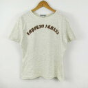 【4/20 11:00から 50%OFFクーポン】エンポリオアルマーニ Tシャツ 半袖 イタリア製 ロゴ トップス コットン100% レディース 42サイズ ベージュ EMPORIO ARMANI 【中古】