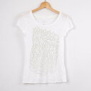 【4/20 11:00から 50%OFFクーポン】アルマーニエクスチェンジ Tシャツ フレンチスリーブ プリント トップス 白 レディース Sサイズ ホワイト ARMANI EXCHANGE 【中古】