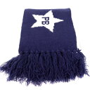 プレイボーイ スポーツ マフラー PB ロゴ 星条旗柄 フリンジ リバーシブル ブランド 小物 レディース ネイビー PLAYBOY Sport 【中古】