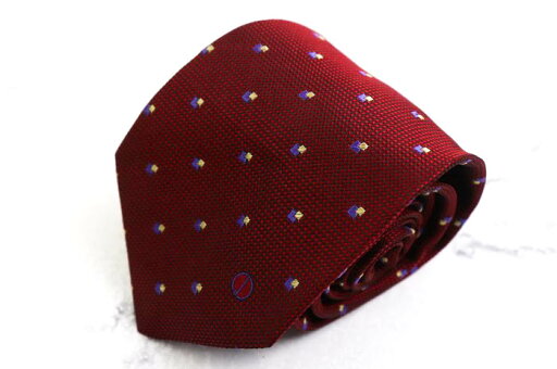 ダンヒル ブランド ネクタイ シルク 小紋柄 メンズ レッド Dunhill 【中古】 ダンヒル ブランド ネクタイ シルク 小紋柄 メンズ レッド Dunhill 【中古】