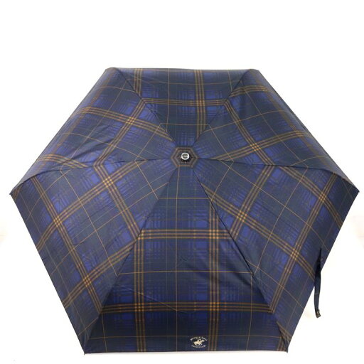ビバリーヒルズポロクラブ 折りたたみ傘 チェック 雨傘 収納時約24cm ブランド傘 メンズ ネイビー BEVERLY HILLS POLO CLUB 【中古】 ビバリーヒルズポロクラブ 折りたたみ傘 チェック 雨傘 収納時約24cm ブランド傘 メンズ ネイビー BEVERLY HILLS POLO CLUB 【中古】