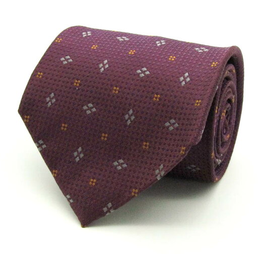 シンプルフレーズクラバット ブランドネクタイ スクエア柄 パネル柄 シルク 日本製 メンズ パープル SIMPLE PHRASE CRAVAT 【中古】 シンプルフレーズクラバット ブランドネクタイ スクエア柄 パネル柄 シルク 日本製 メンズ パープル SIMPLE PHRASE CRAVAT 【中古】