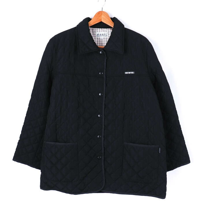 ビバリーヒルズポロクラブ ブルゾン ジャケット 大きいサイズ アウター 黒 レディース 3Lサイズ ブラック BEVERLY HILLS POLO CLUB 【中古】
