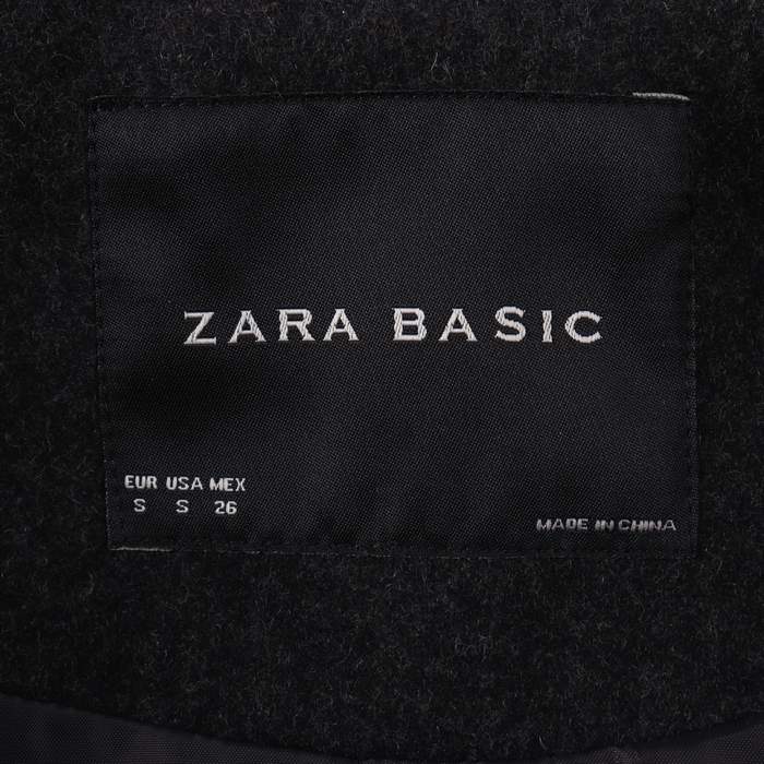 ザラ ブルゾン ジャケット ウール混 アウター レディース Sサイズ グレー ZARA 【中古】