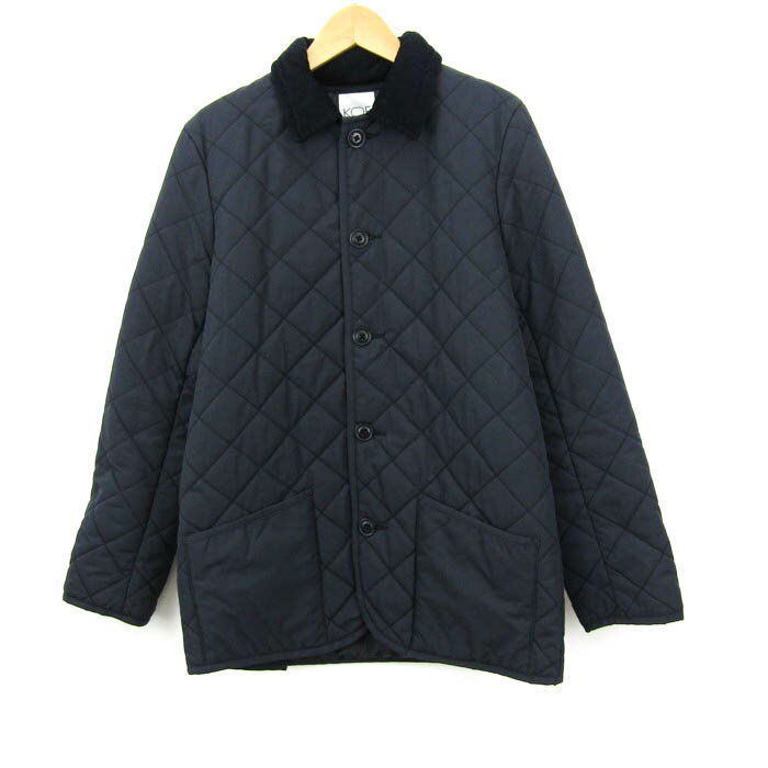 コエ ブルゾン ジャケット キルティングコート アウター 黒 メンズ Mサイズ ブラック KOE 【中古】