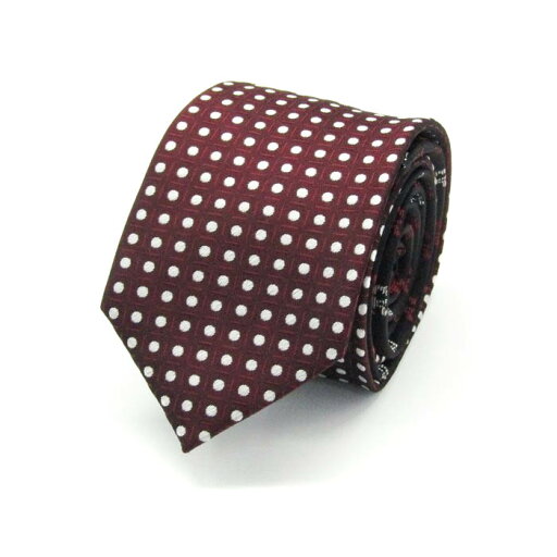 water resistant ブランド ネクタイ ドット 小紋柄 シルク メンズ ワインレッド TIE 【中古】 water resistant ブランド ネクタイ ドット 小紋柄 シルク メンズ ワインレッド TIE 【中古】