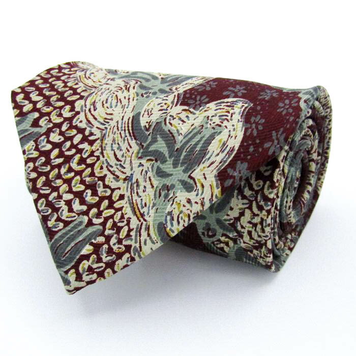 ブリーズ ブランド ネクタイ シルク ハンドメイド ストライプ柄 未使用タグ付 メンズ レッド Breeze 【..