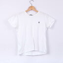 【4/20 11:00から 50%OFFクーポン】ラルフローレン Tシャツ 半袖 コットン100% ポニーロゴ トップス 白 レディース Mサイズ ホワイト RALPH LAUREN 【中古】