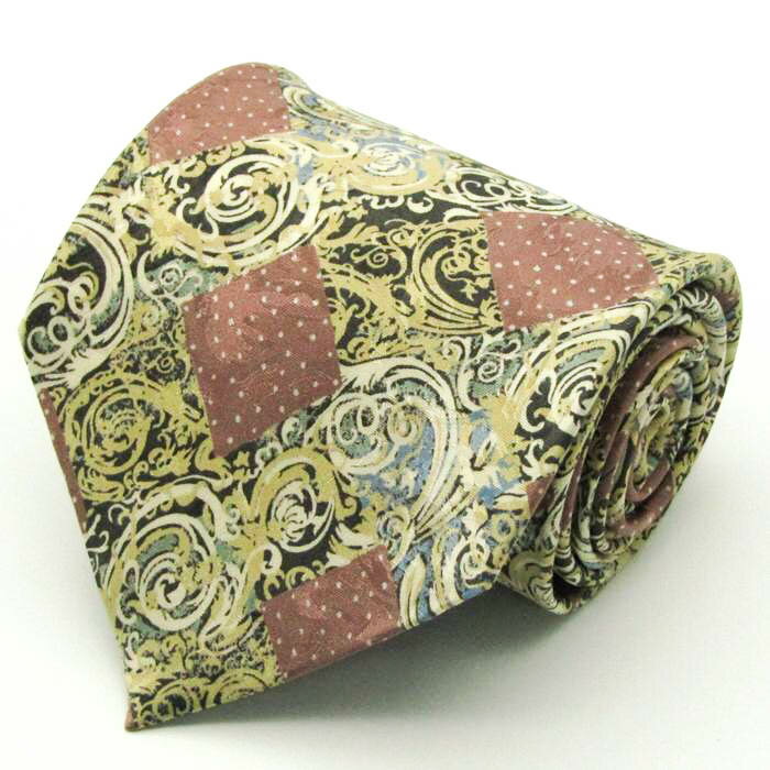 ユミ カツラ ブランド ネクタイ ドット柄 格子柄 メンズ ブラウン YUMI KATSURA 【中古】