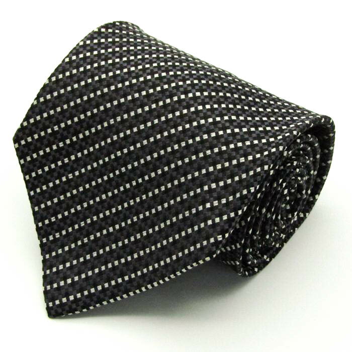 ピエールカルダン ブランド ネクタイ シルク 小紋柄 総柄 メンズ ブラック Pierre Cardin 【中古】