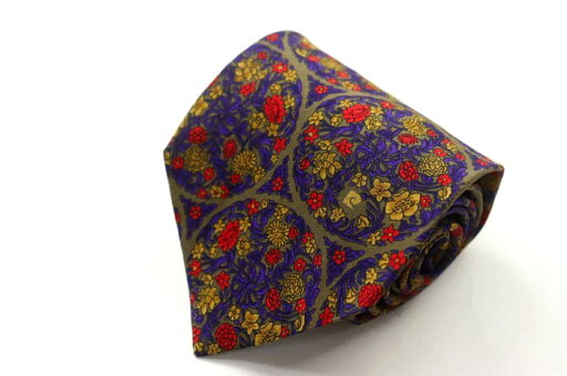 ピエールカルダン ブランドネクタイ 総柄 ドット 花柄 シルク イタリア製 メンズ ブラウン Pierre Cardin 【中古】 ピエールカルダン ブランドネクタイ 総柄 ドット 花柄 シルク イタリア製 メンズ ブラウン Pierre Cardin 【中古】