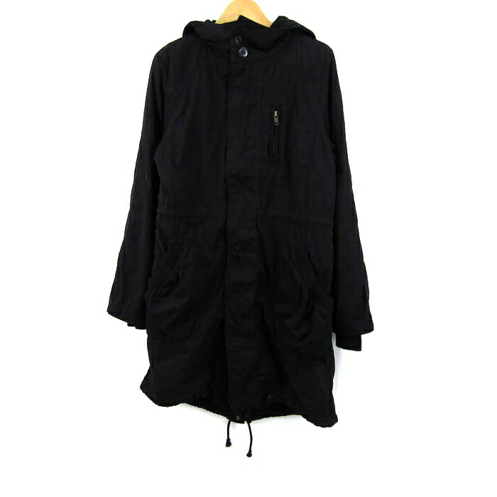 バックナンバー モッズコート ブルゾン ジャケット リアルファー アウター レディース Lサイズ ブラウン BACK NUMBER 【中古】