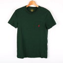 【4/20 11:00から 50%OFFクーポン】ポロ・ラルフローレン Tシャツ 半袖 綿100％ トップス メンズ 170/92Aサイズ グリーン POLO RALPH LAUREN 【中古】