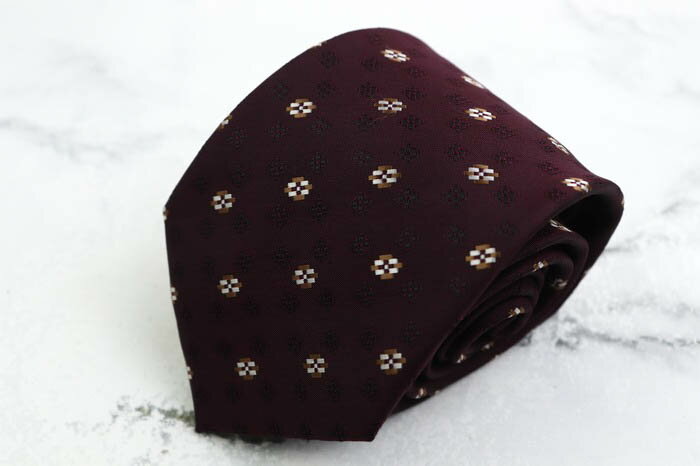 シンプルフレーズクラバット ブランド ネクタイ 小紋柄 総柄 メンズ パープル SIMPLE PHRASE CRAVAT 【中古】
