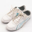 【4/20 11:00から 50%OFFクーポン】プーマ スニーカー ローカット 靴 シューズ 白 レディース 24.5cmサイズ ホワイト PUMA 【中古】