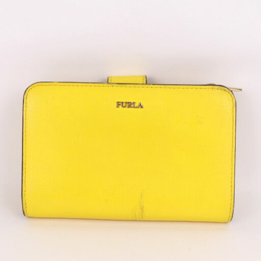 フルラ 二つ折り財布 本革 レザー 小銭入れあり ブランド ウォレット レディース イエロー Furla 【中古】 フルラ 二つ折り財布 本革 レザー 小銭入れあり ブランド ウォレット レディース イエロー Furla 【中古】
