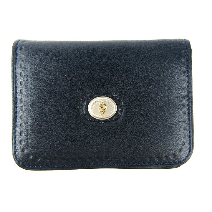 マーシャル コインケース カードケース レザー ブランド ウォレット 財布 メンズ ネイビー MARSHAL 【中古】